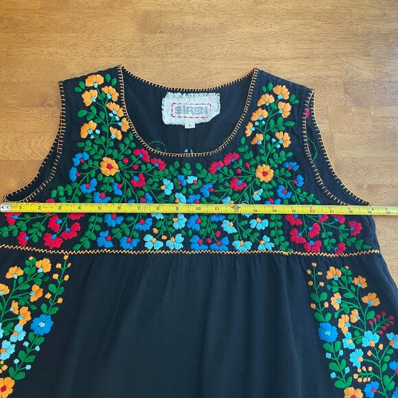 NWOT Size Large Siren La Sirena hand-embroidered Mexican style peasant top - Picture 5 of 10